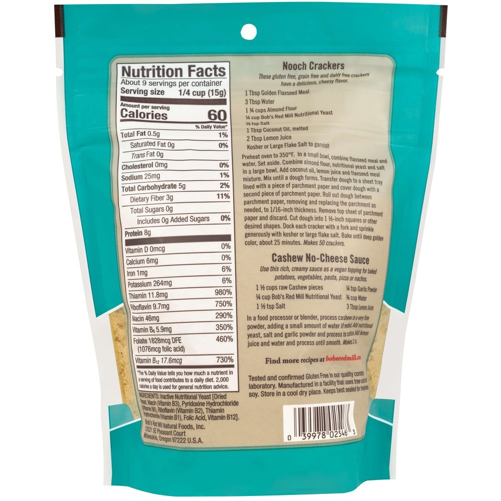 Bobs Red Mill Nutritional Yeast, 5 Ounce -- 4 per case