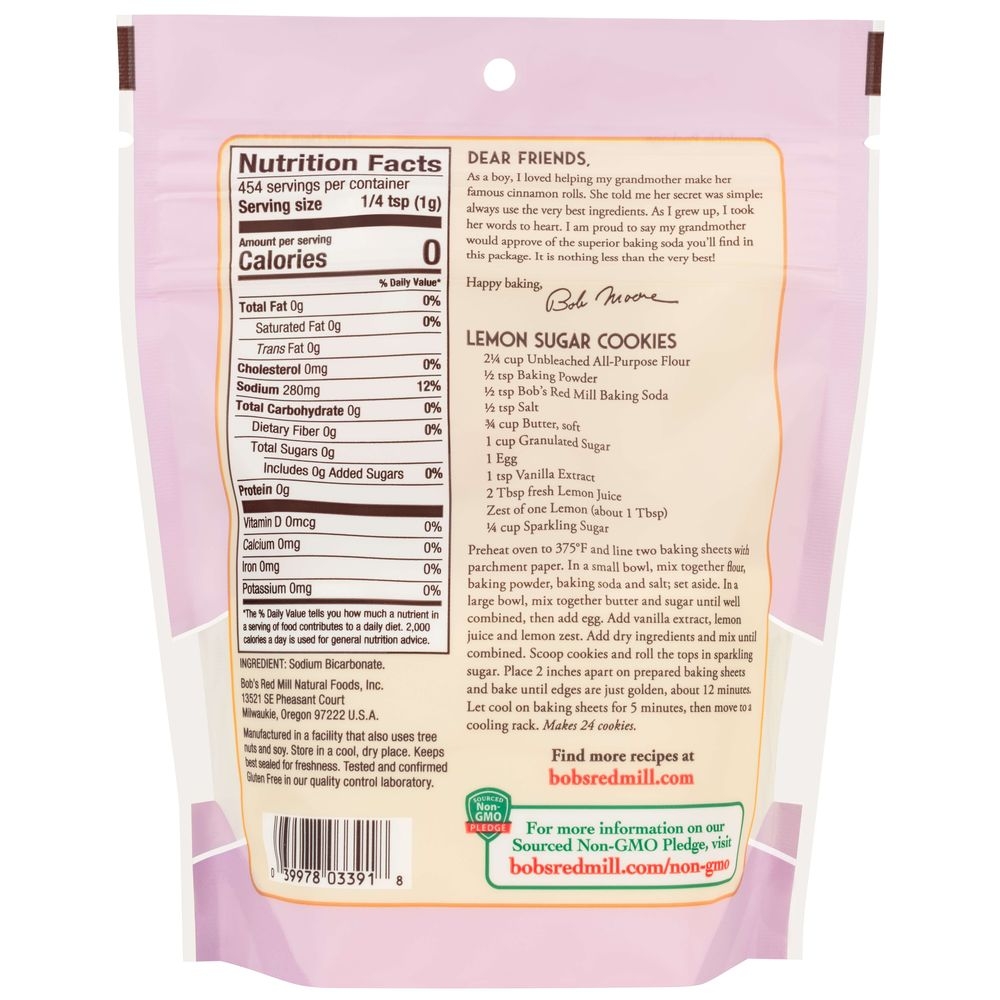 Bobs Red Mill Baking Soda, 16 Ounce -- 4 per case