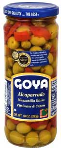 Goya Alcaparrado Manzanilla Olives Pimientos And Capers, 10 Ounce -- 12 Per Case