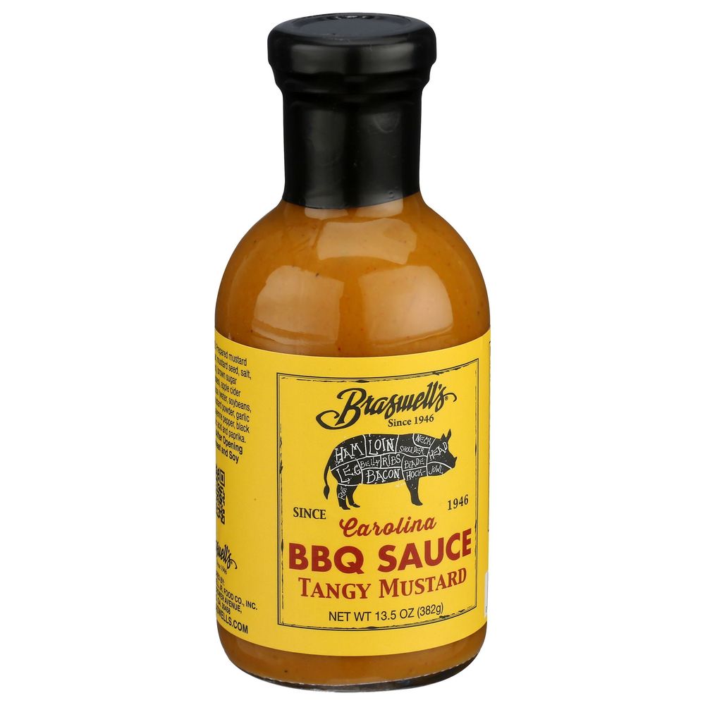 Braswells Tangy Mustard BBQ Sauce, 13.5 Ounce -- 6 per case