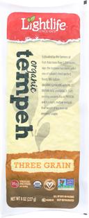 Lightlife Organic Three Grain Tempeh, 8 Ounce -- 8 per case