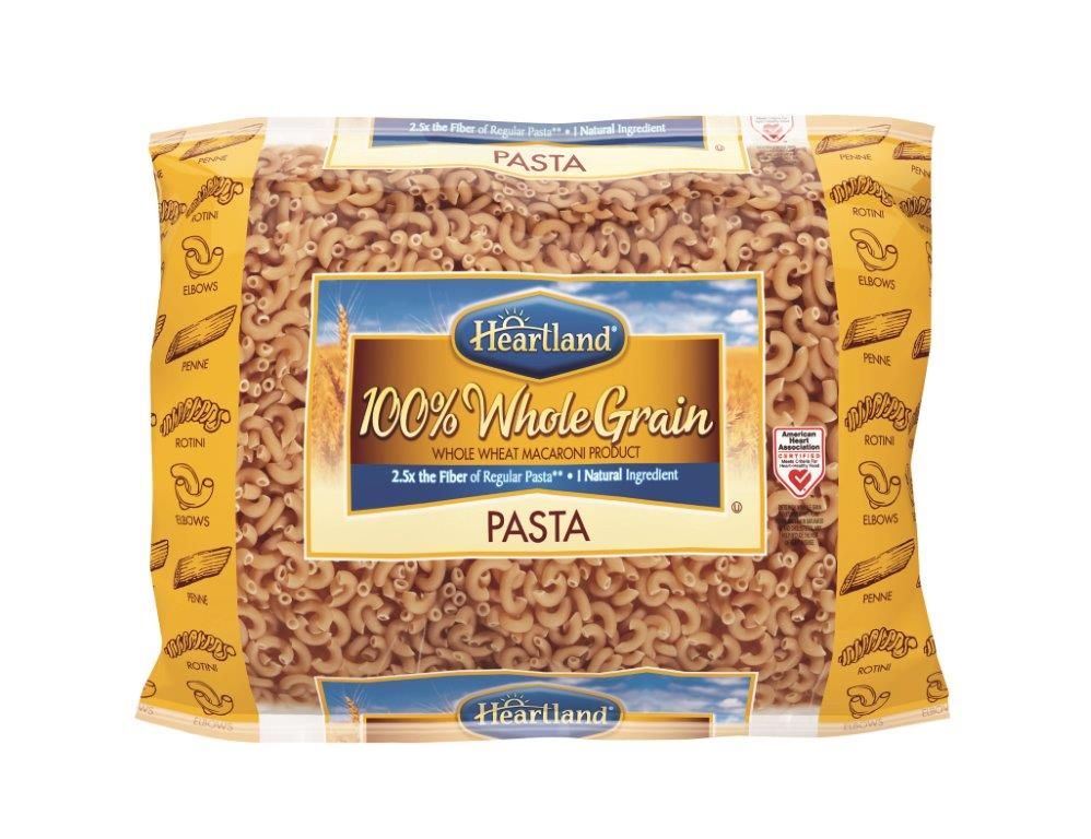 Heartland 100 Percent Whole Grain Elbow Pasta, 10 Pound -- 2 Per Case