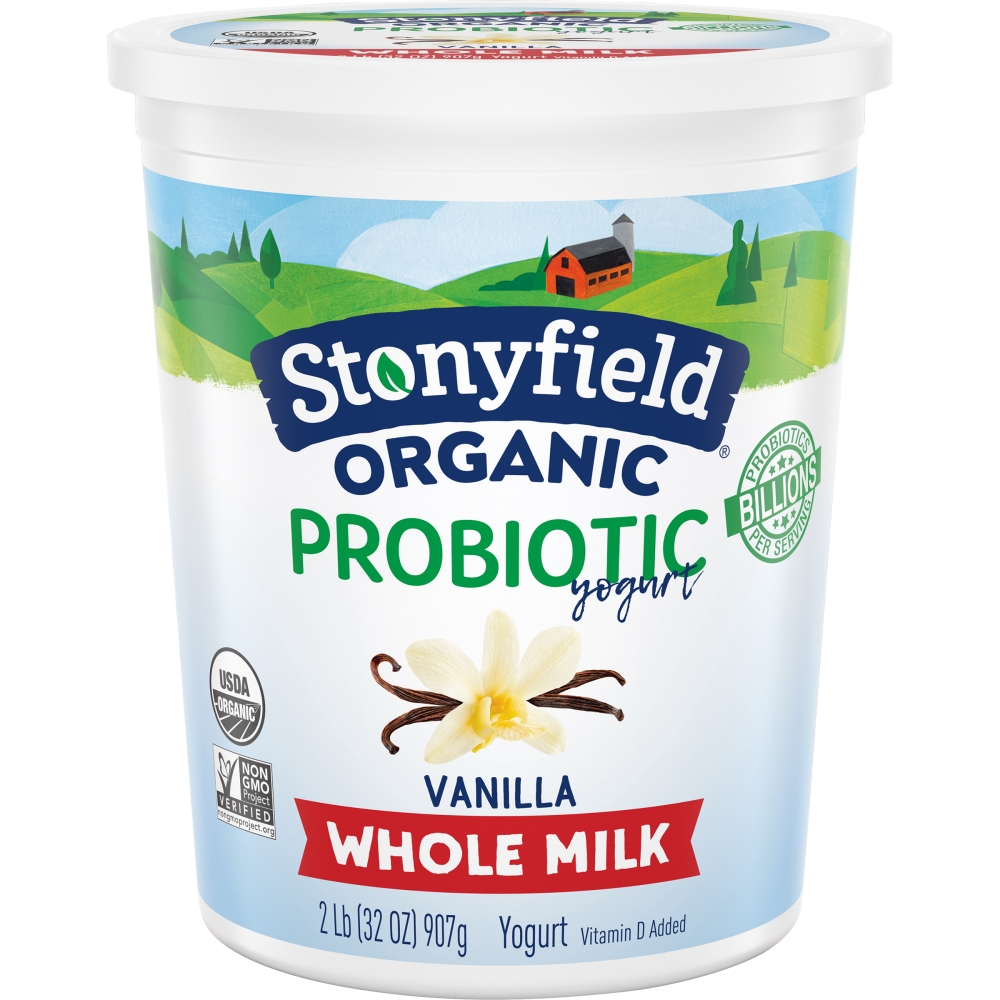 Stonyfield Farm Organic French Vanilla Whole Milk Yogurt, 32 Ounce -- 6 per case.
