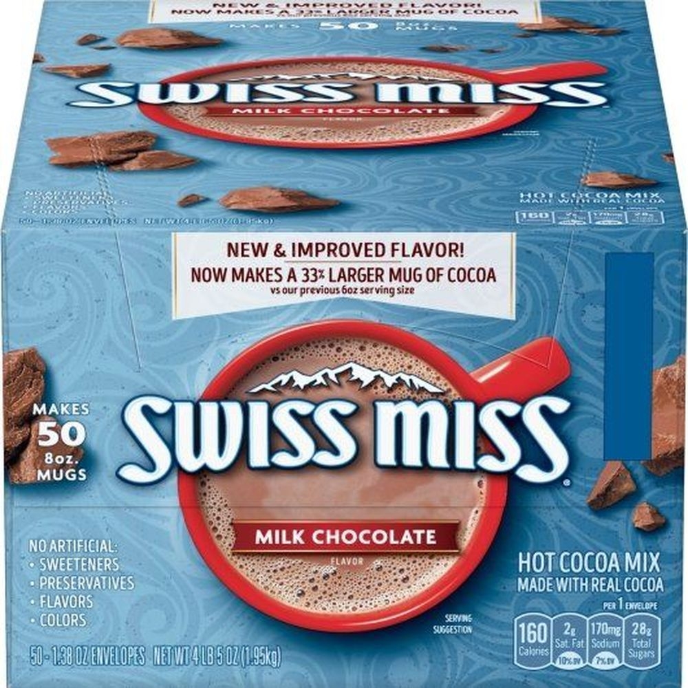Swiss Miss Milk Chocolate Flavor Hot Cocoa Mix Envelopes, 69 Ounce -- 8 Per Case