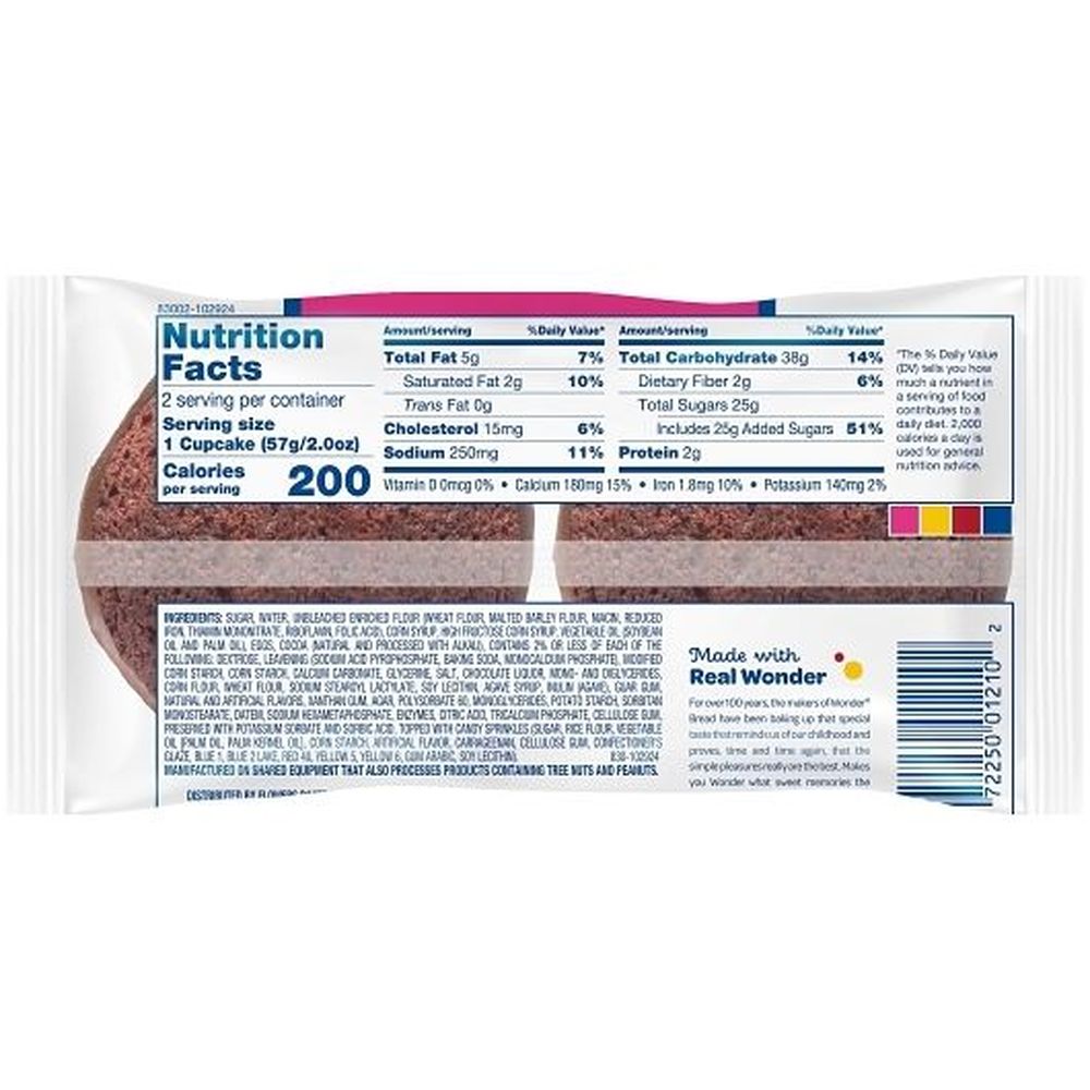 Wonder Chocolate Cupcake, 4 Ounce - 36 per case