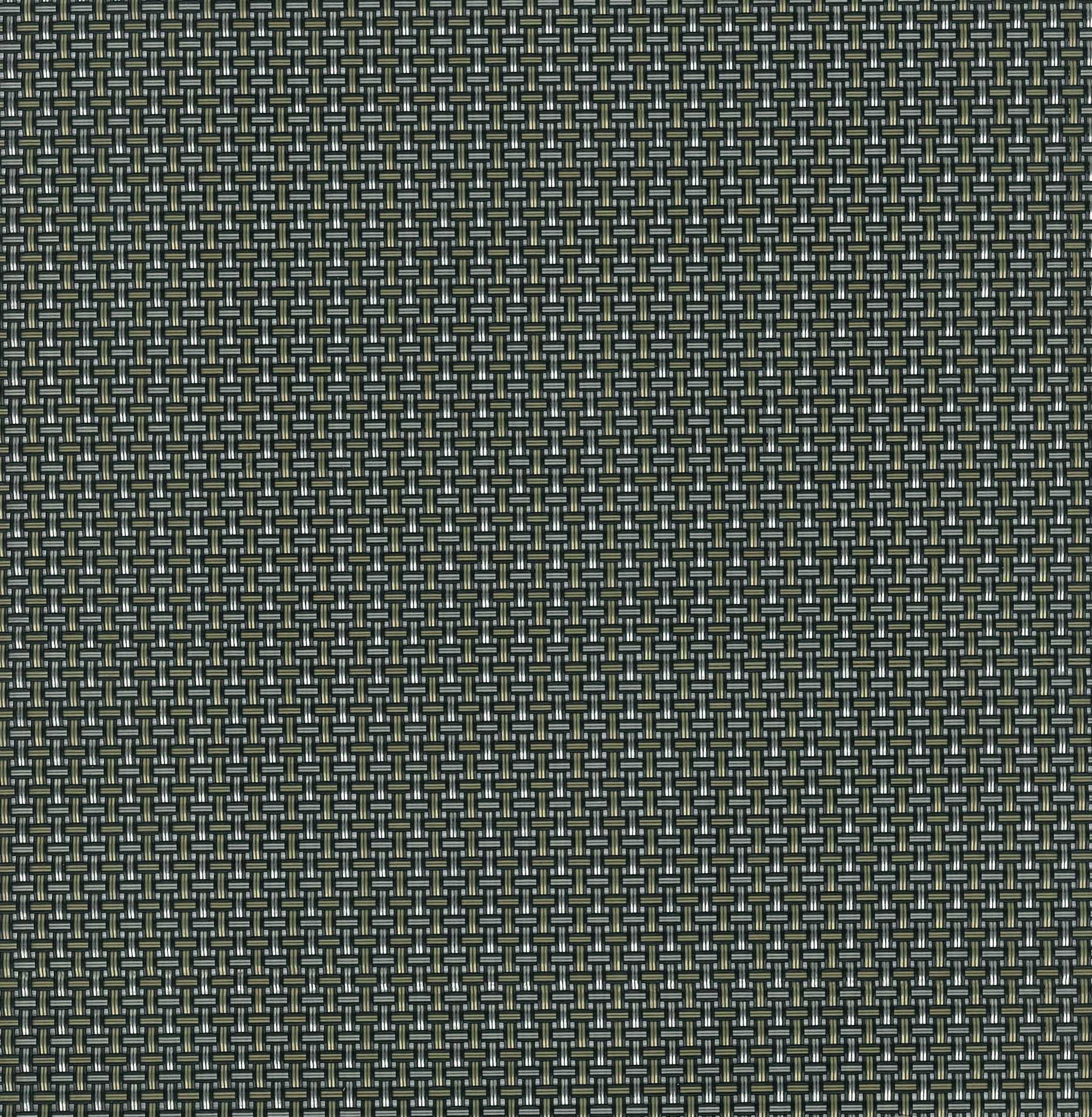 Chef Revival Open Basket Weave Brown Black Silver Rectangle Placemat, 13 X 19 Inch -- 12 Per Case