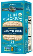 Lundberg Family Farms Family Farms Thin Stackers Lightly Salted Brown Rice Cake, 6 Ounce -- 6 per case