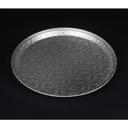 Durable Packaging Disposable Aluminum Round Flat Catering Tray, 12 inch -- 50 per case