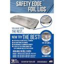 Durable Packaging Full Size Steam Table Pan Foil Lid with Safety Edge, 50 count