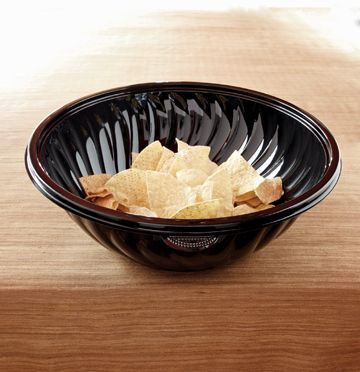 Yoshi Ware Emi Prepserve Pet Black Bowl, 320 Ounce -- 25 Per Case