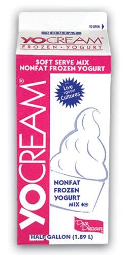 Yocream Yogurt Mix, Georgia Peach Nonfat Soft Serve, 64 Ounce -- 6 per case.