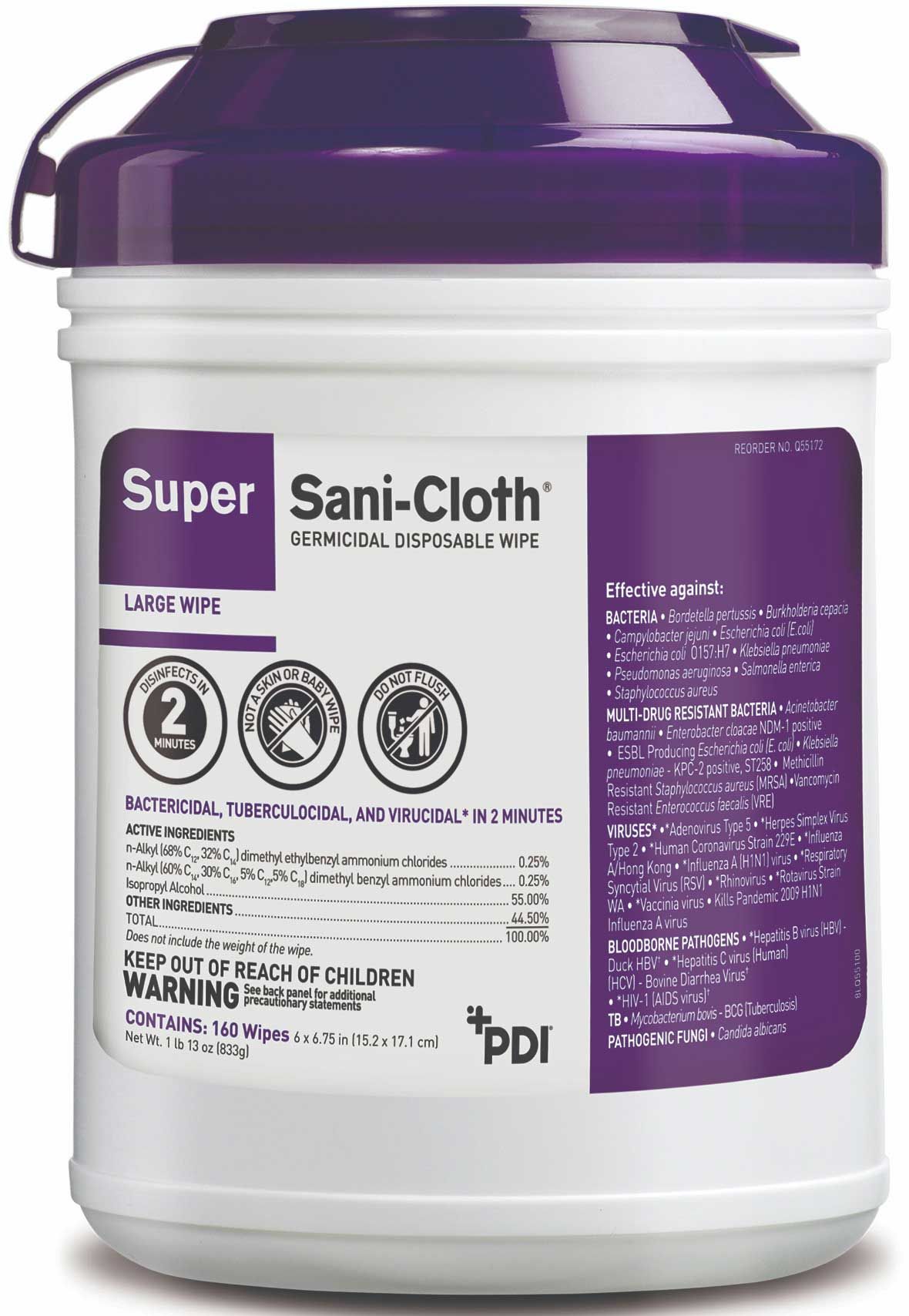 Sani Professional Sani Cloth Germicidal Disposable Wipe, 160 Count -- 12 Per Case