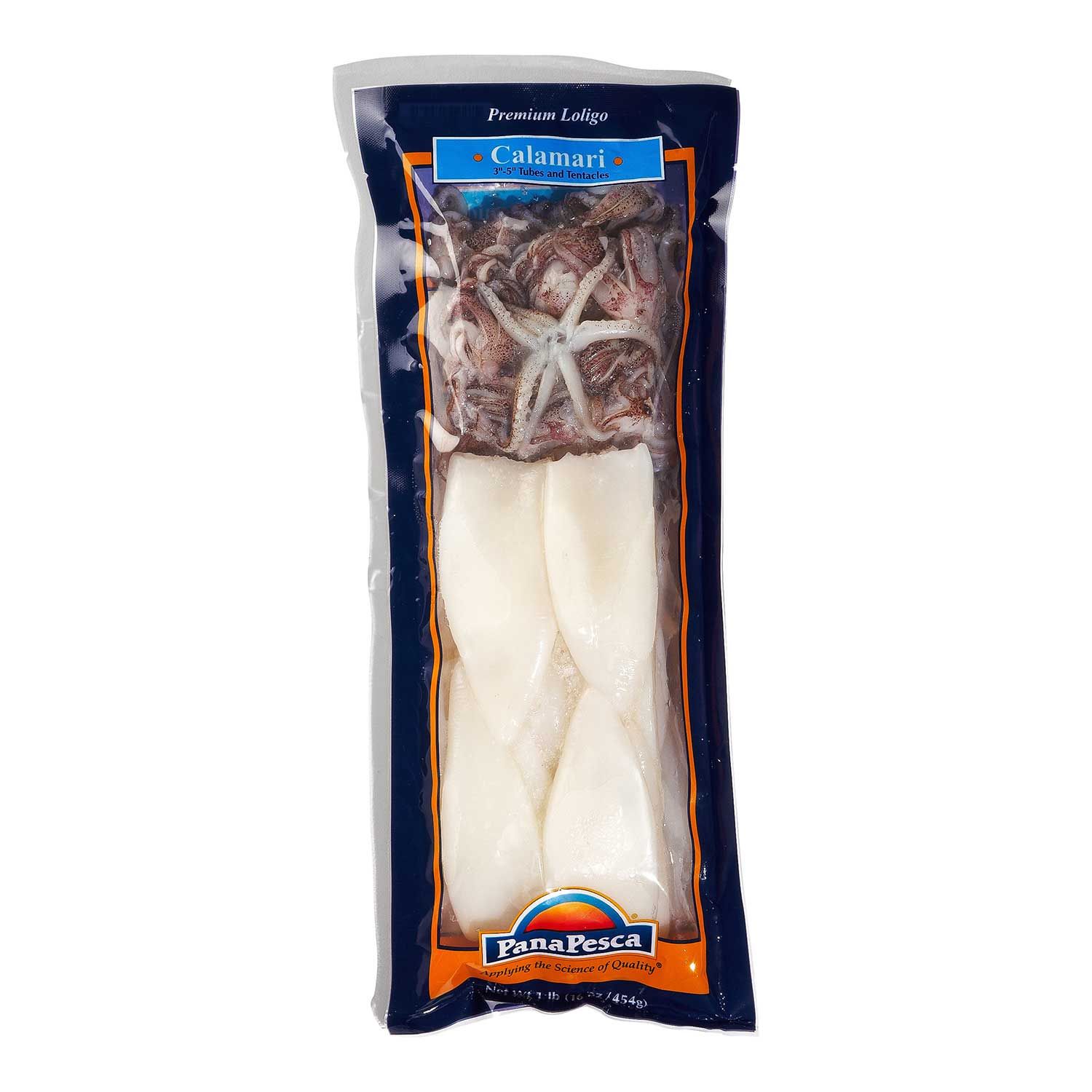 Panapesca Traditional Raw Loligo Squid, 1 Pound -- 10 Per Case