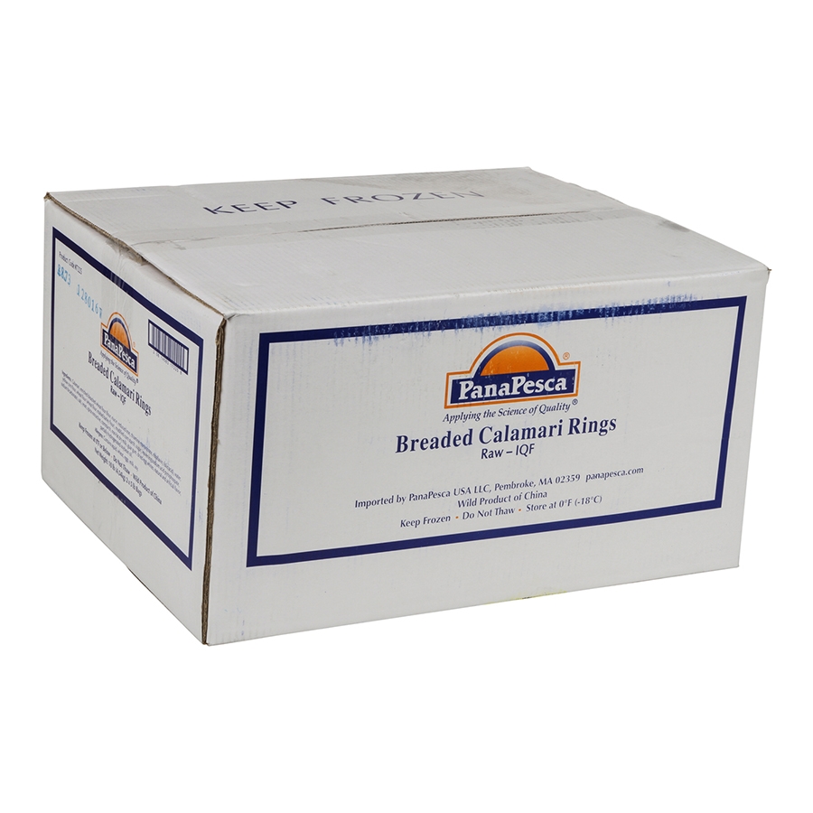 Pana Pesca Lightly Breaded Raw Squid/Calamari Ring, 5 Pound -- 2 per case.