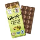 Chocolove Pistachio and Sea Salt Milk Chocolate, 3.2 Ounce - 144 per case