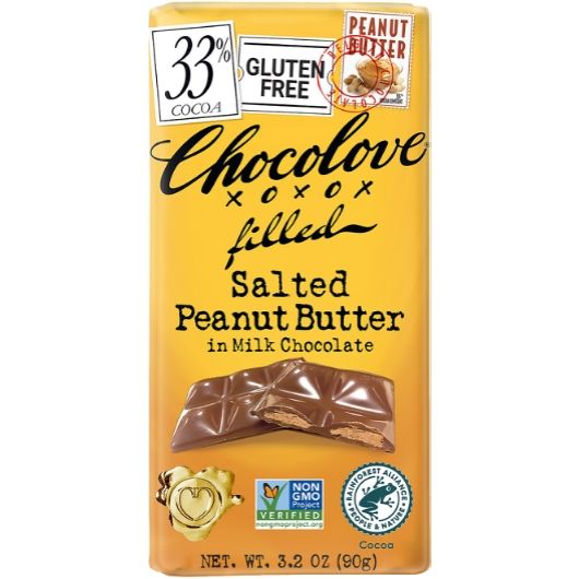 Chocolove Filled Salted Peanut Butter in Milk Chocolate, 3.2 Ounce -- 120 per case