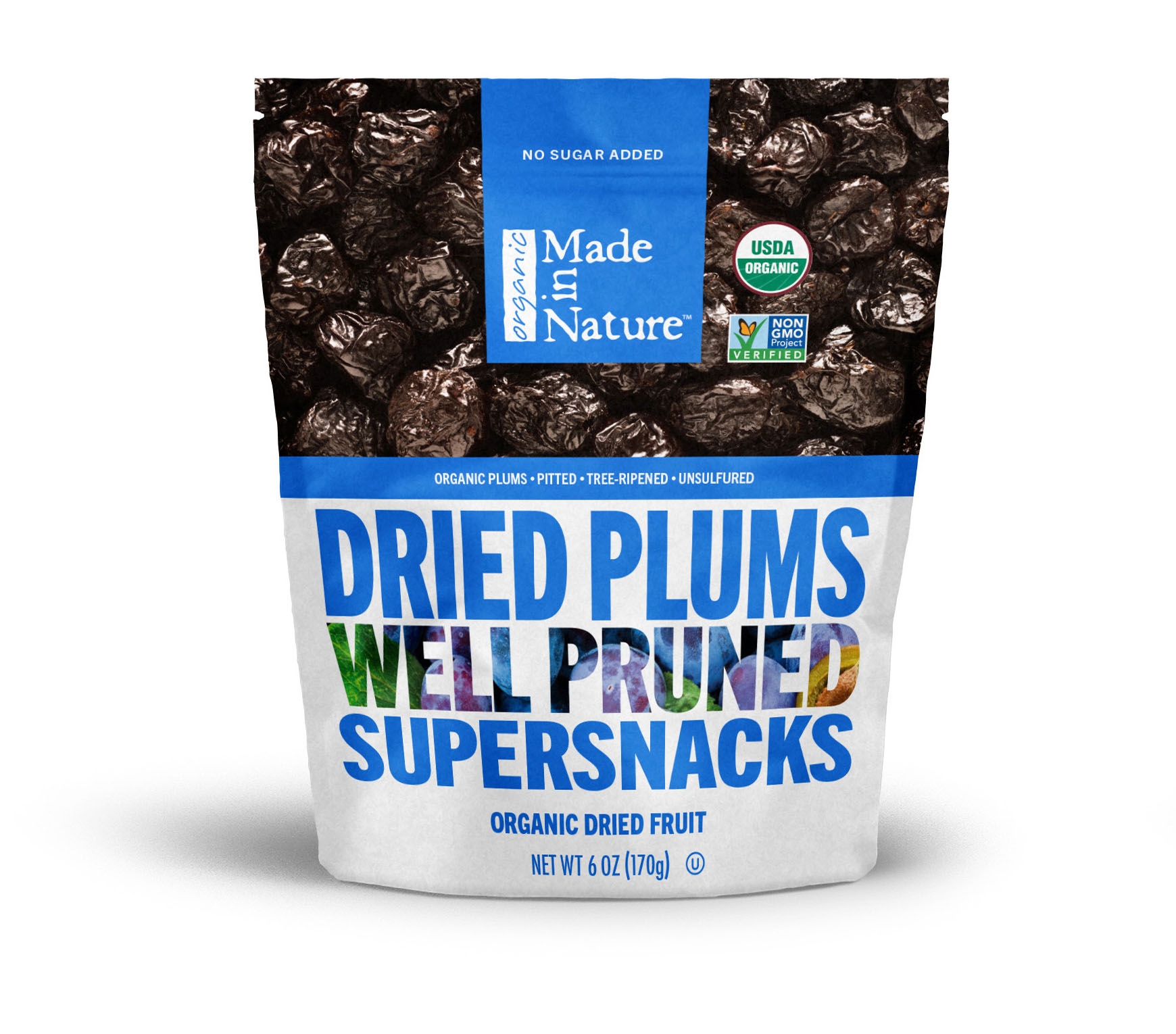 Made in Nature Plum Dried Fruit, 6 Ounce -- 6 per case.
