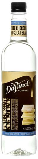 DaVinci Gourmet Sugar Free White Chocolate Syrup, 750 Milliliter Plastic Bottle -- 12 per case