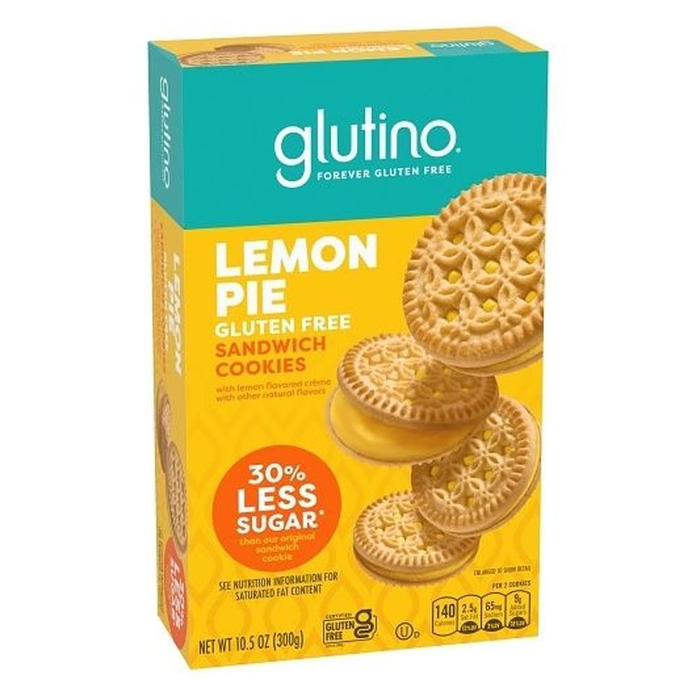 Glutino Lemon Pie Sandwich Cookies, 10.5 Ounce -- 8 Per Case