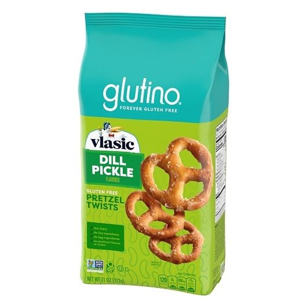 Glutino Vlasic Dill Pickle Flavor Pretzel Twists, 11 Ounce -- 6 Per Case