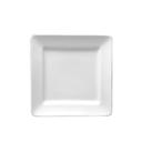 Buffalo Bright White Ware Square Rolled Edge Plate, 7 1/2 inch -- 36 per case.