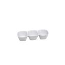 Buffalo Bright White Ware Rolled Edge Undecorated Triple Bowl -- 36 per case.