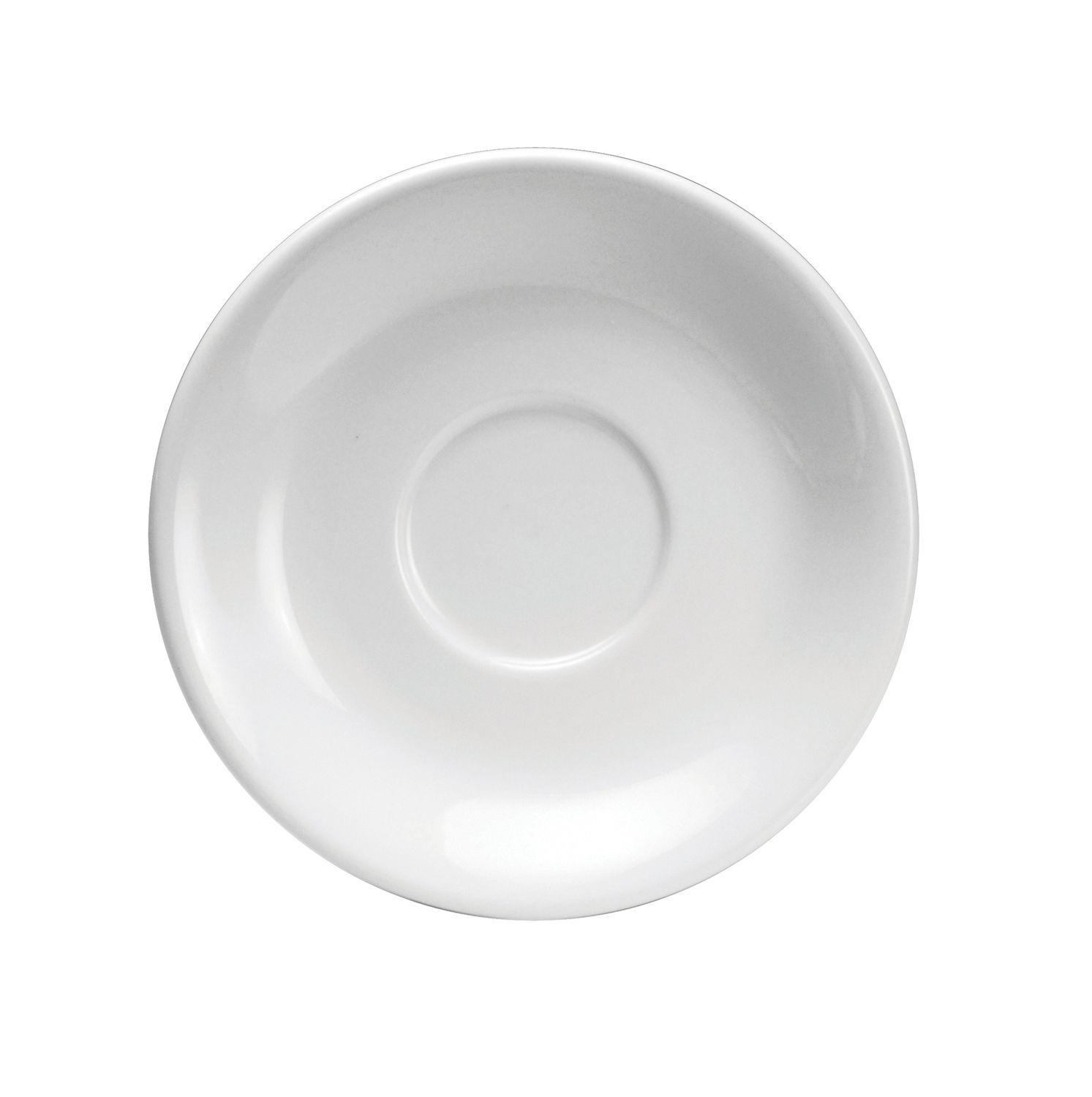 Oneida Buffalo Cream White Rolled Edge Undecorated Jumbo Saucer, 6 7/8 Inch -- 24 Per Case