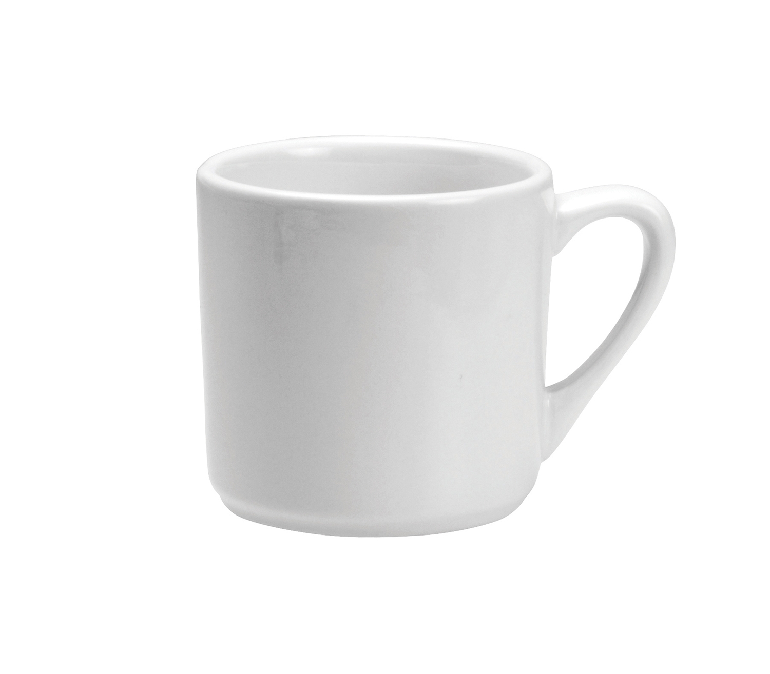 Buffalo Cream White Rolled Edge Undecorated Empire Mug, 14 Ounce -- 24 per case.