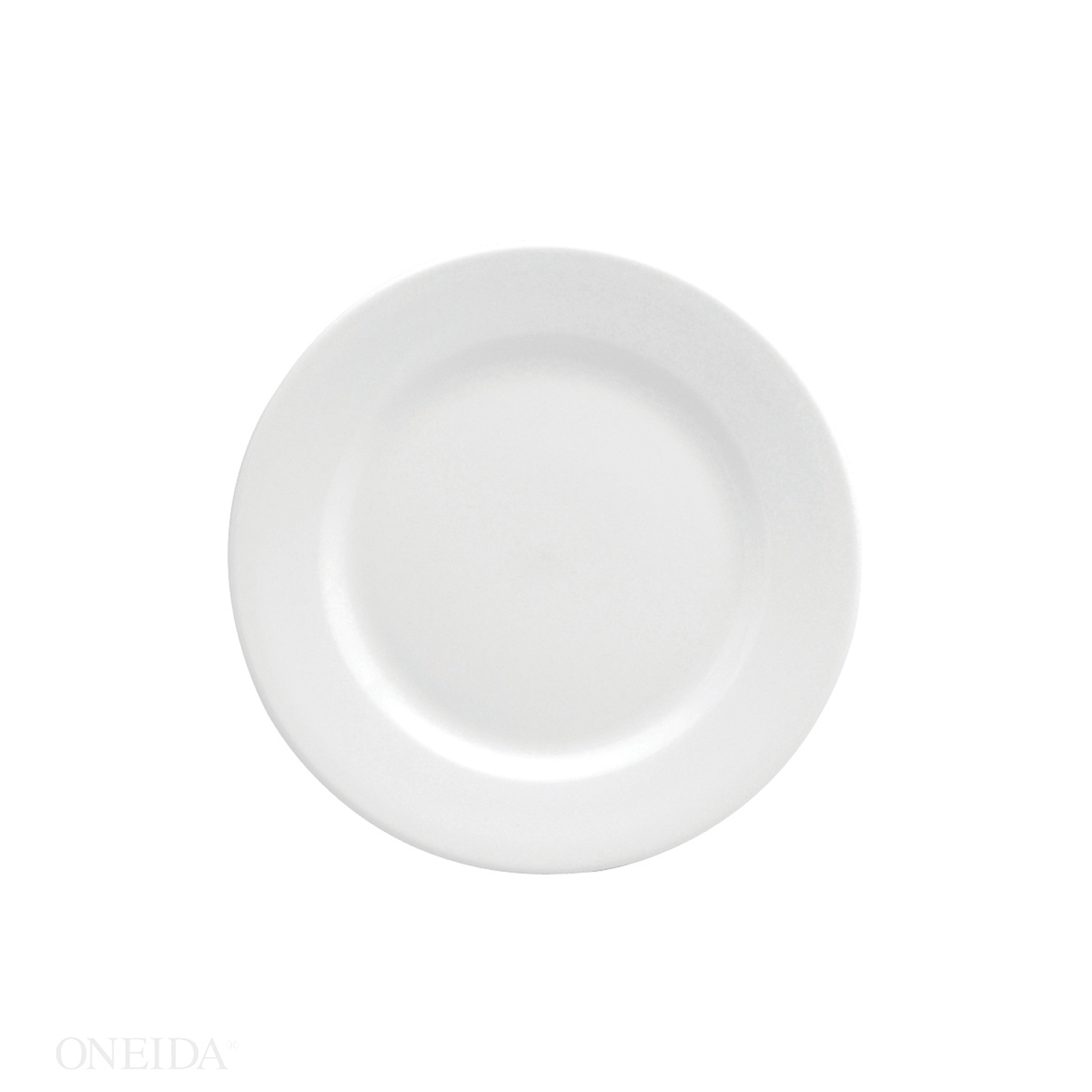Buffalo Bright White Ware Rolled Edge Plate, 9 3/4 inch -- 24 per case.