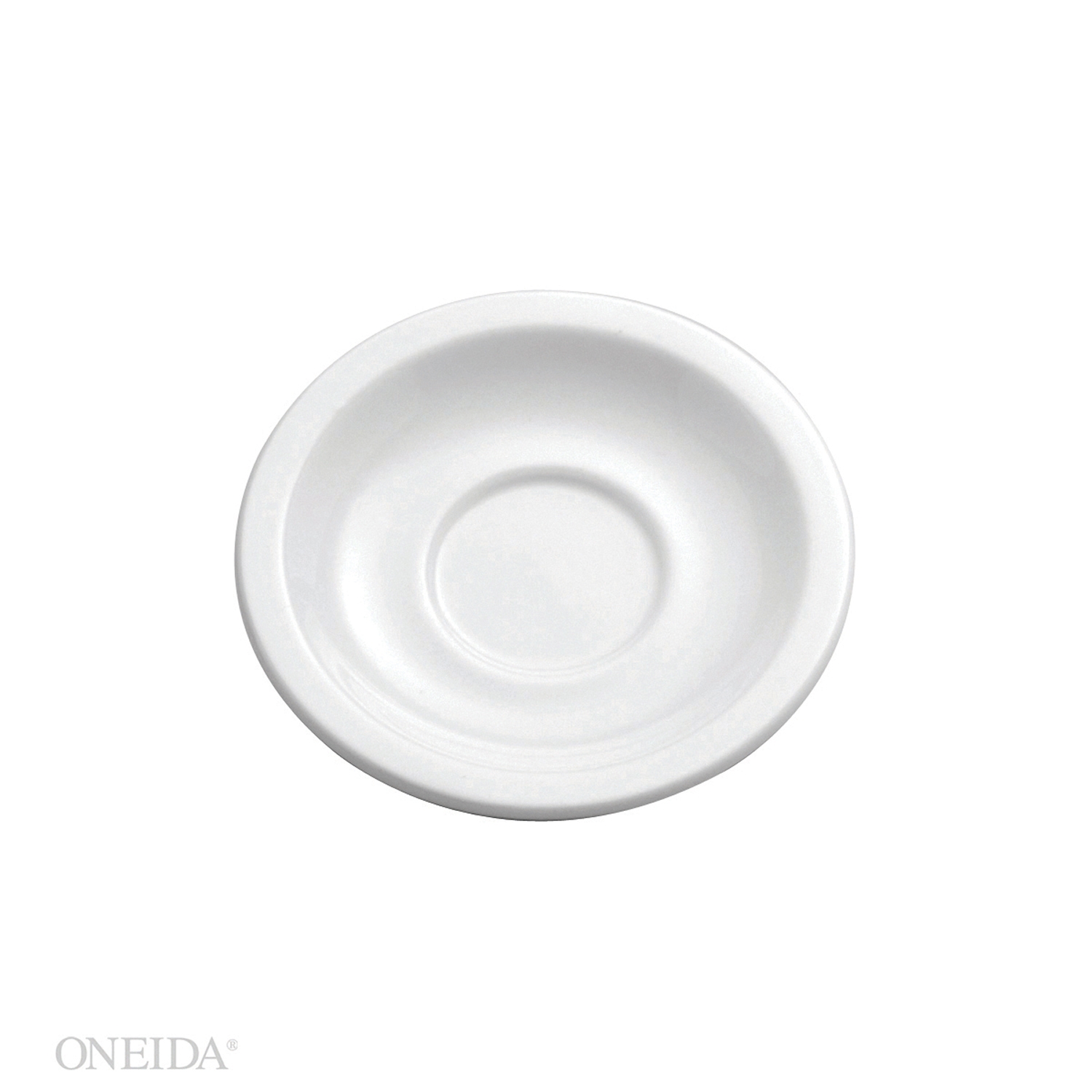 Buffalo Bright White Ware Undecorated Rolled Edge Saucer, 6 inch -- 36 per case.