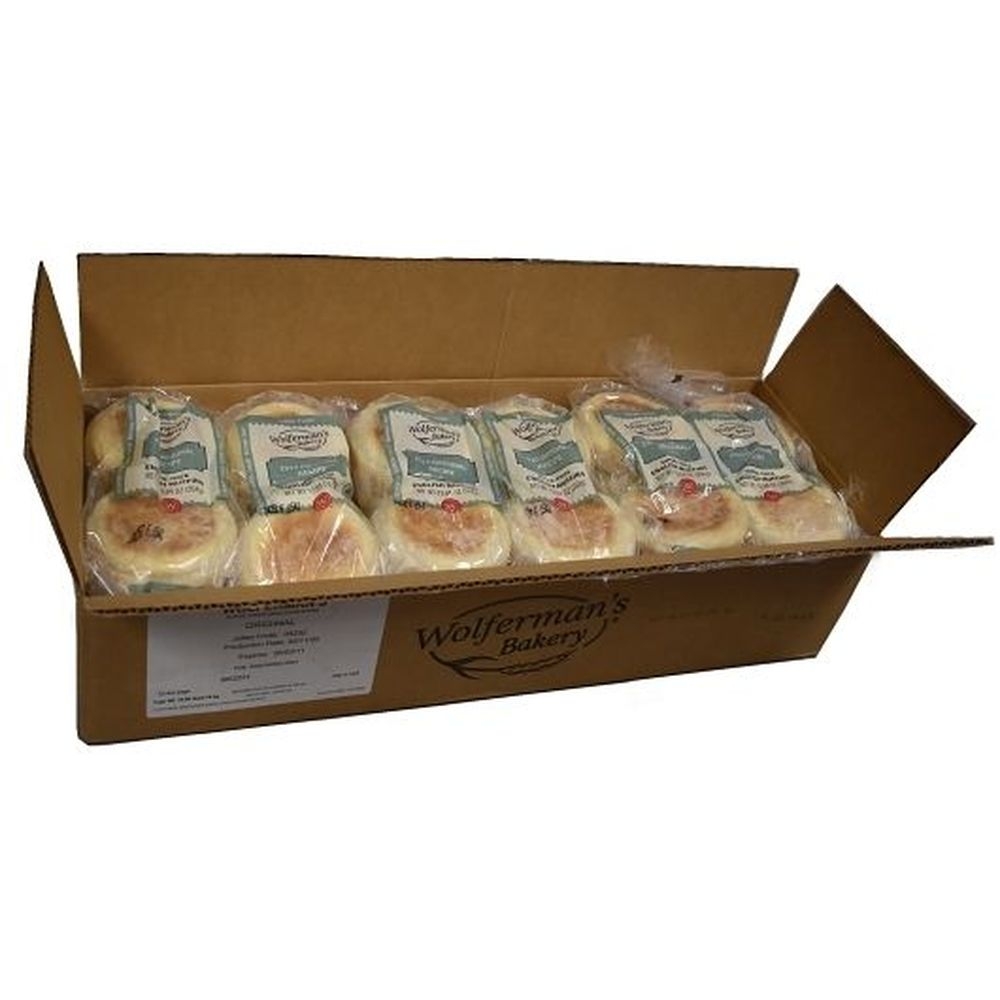 Wolfermans Super Thick Original English Muffin, 4 count -- 12 per case