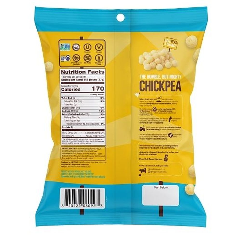 Hippeas Cheezy Cheddar Pops, 1.3 Ounce - 12 per case
