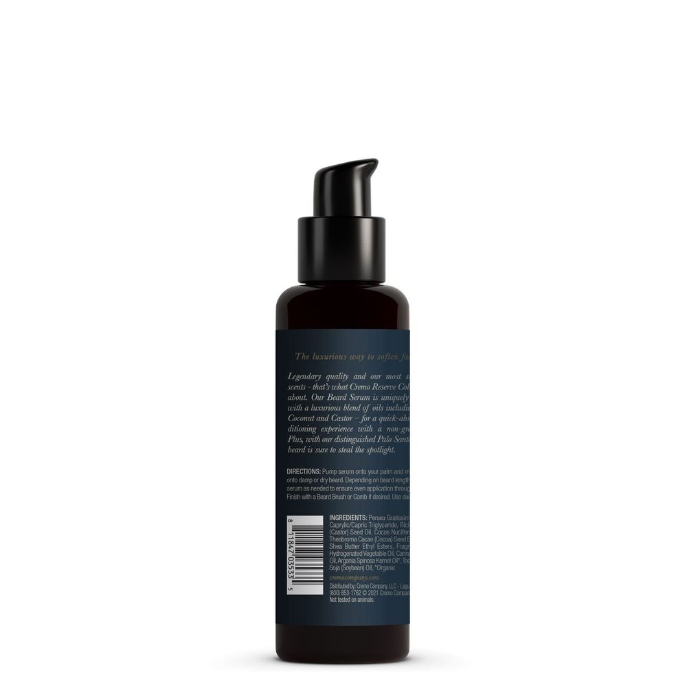 Cremo Reserve Collection Palo Santo Beard Serum, 2 Ounce -- 12 per case