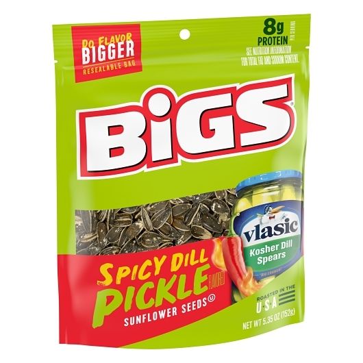 Bigs Vlasic Spicy Dill Pickle Flavored Sunflower Seeds, 5.35 Ounce -- 12 Per Case