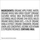 Happy Tot Organic Super Morning Apple Cinnamon Yogurt and Oats for Stage 4 Toddlers, 4 Ounce - 16 per case