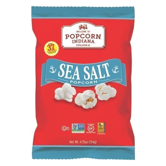 Popcorn Indiana Sea Salt Crispy and Savory Popcorn, 4.75 Ounce -- 12 per case