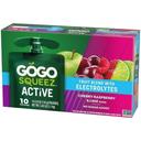 Gogo Squeez Active Lyte Up Cherry Raspberry Lime Fruit Blend with Electrolytes, 10 count -- 6 per case