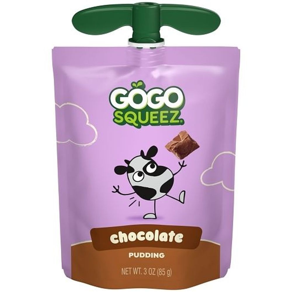 Gogo Squeez 3 Ounce Sweet Indulgence Chocolate Pudding, 4 count - 12 per case