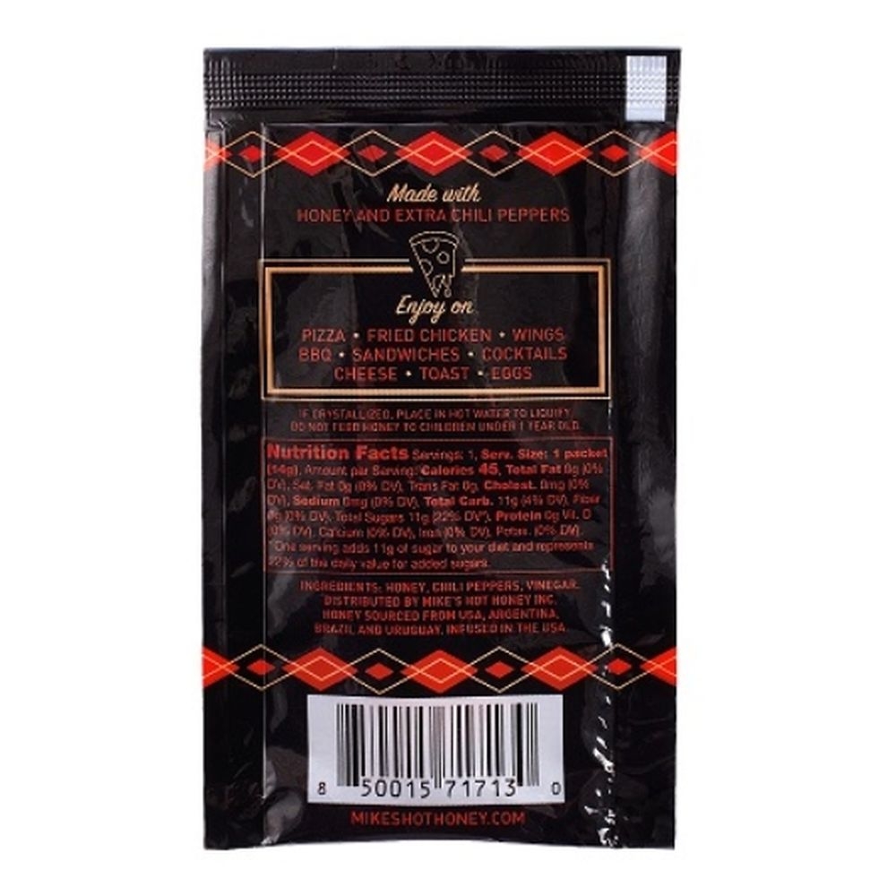 Mikes Extra Hot Honey - Squeeze Pack -- 100 per case