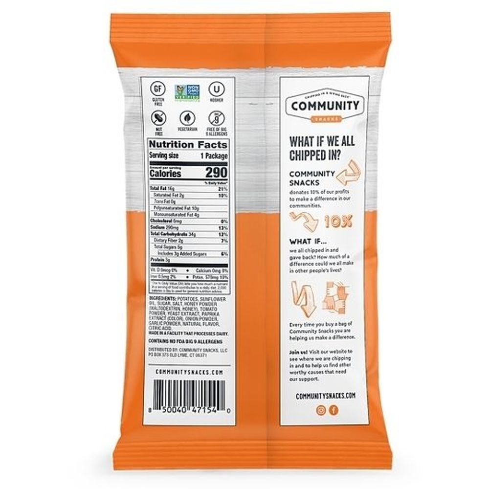 Community Snacks Honey Bbq Kettle Cooked Potato Chips, 2 Ounce -- 25 per case