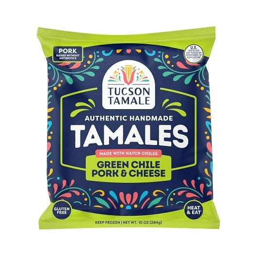 Tucson Tamale Green Chile Pork And Cheese Tamale, 10 Ounce -- 6 Per Case