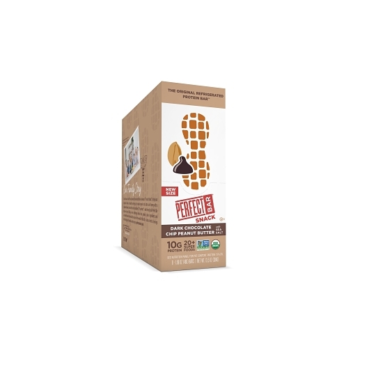 Perfect Bar Snack Size Dark Chocolate Chip Peanut Butter Bar, 13.5 Ounce -- 8 per case