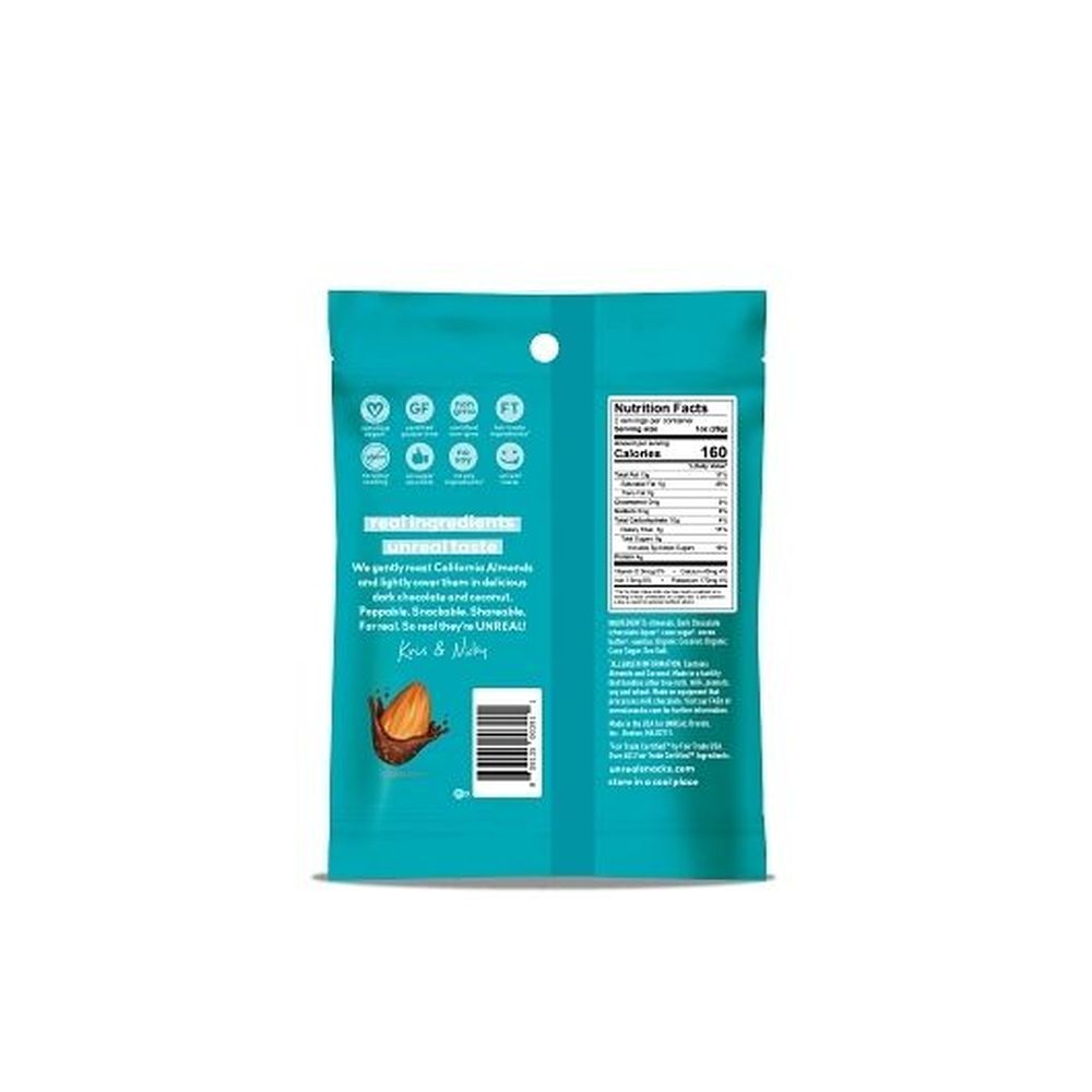 Unreal Dark Chocolate Covered Coconut Almonds, 2 Ounce -- 54 per case