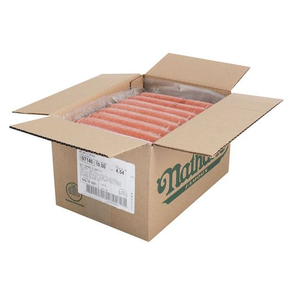 Nathan's Famous 5/16 Beef Frank, 5 Pound -- 2 Per Case