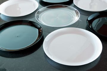 Yoshi Ware Emi Clear Ware Simply Elegant Dessert Plate, 6 Inch, 25 Count -- 10 Per Case