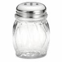 Tablecraft Swirl Plastic Shaker with Chrome Plated Metal Slotted Top, 6 Ounce Capacity -- 24 per case