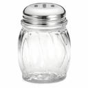 Tablecraft Swirl Plastic Shaker with Chrome Plated Metal Slotted Top, 6 Ounce Capacity -- 24 per case