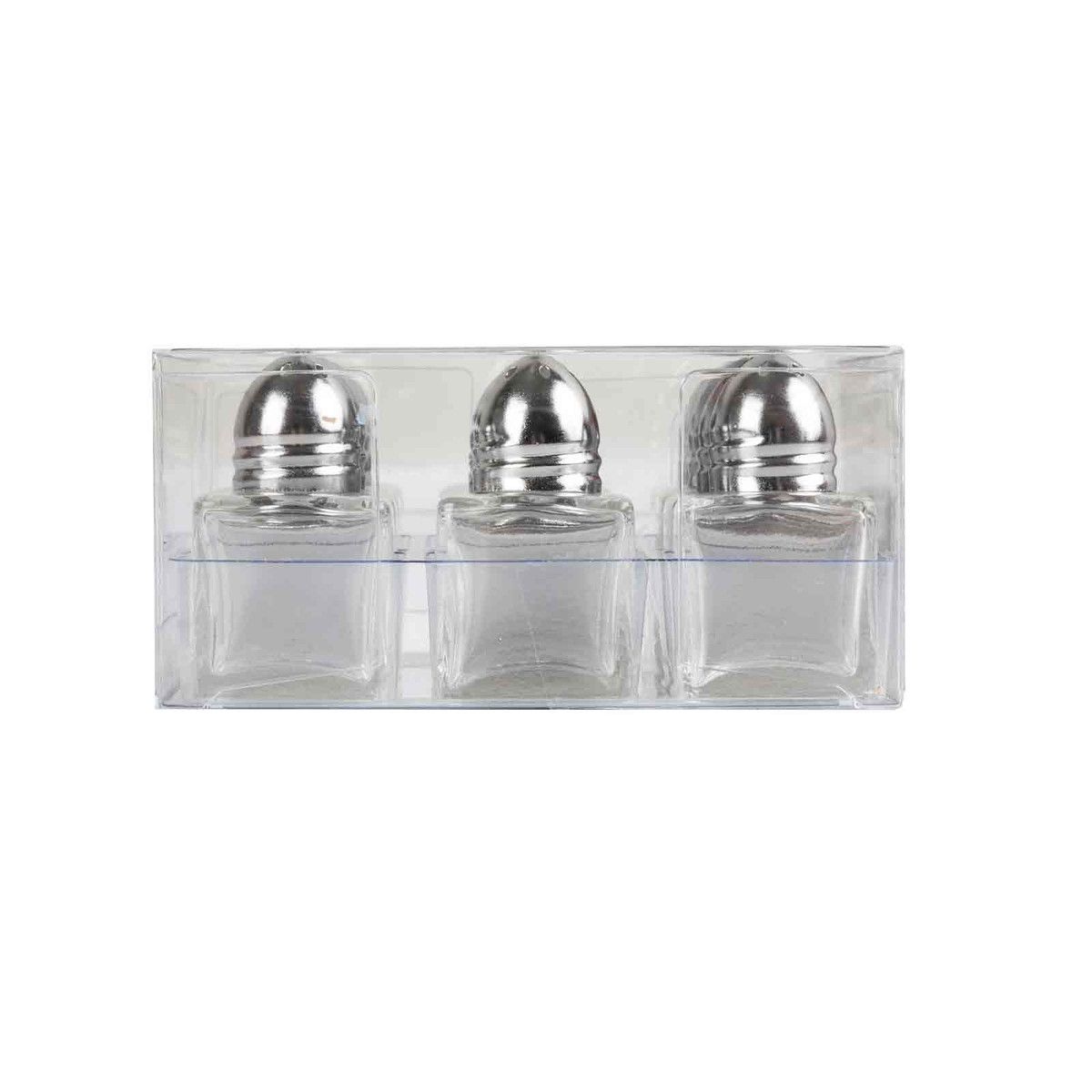 Tablecraft 0.5 Ounce Salt and Pepper Shaker with Chrome Plated Metal Top, 12 count -- 6 per case