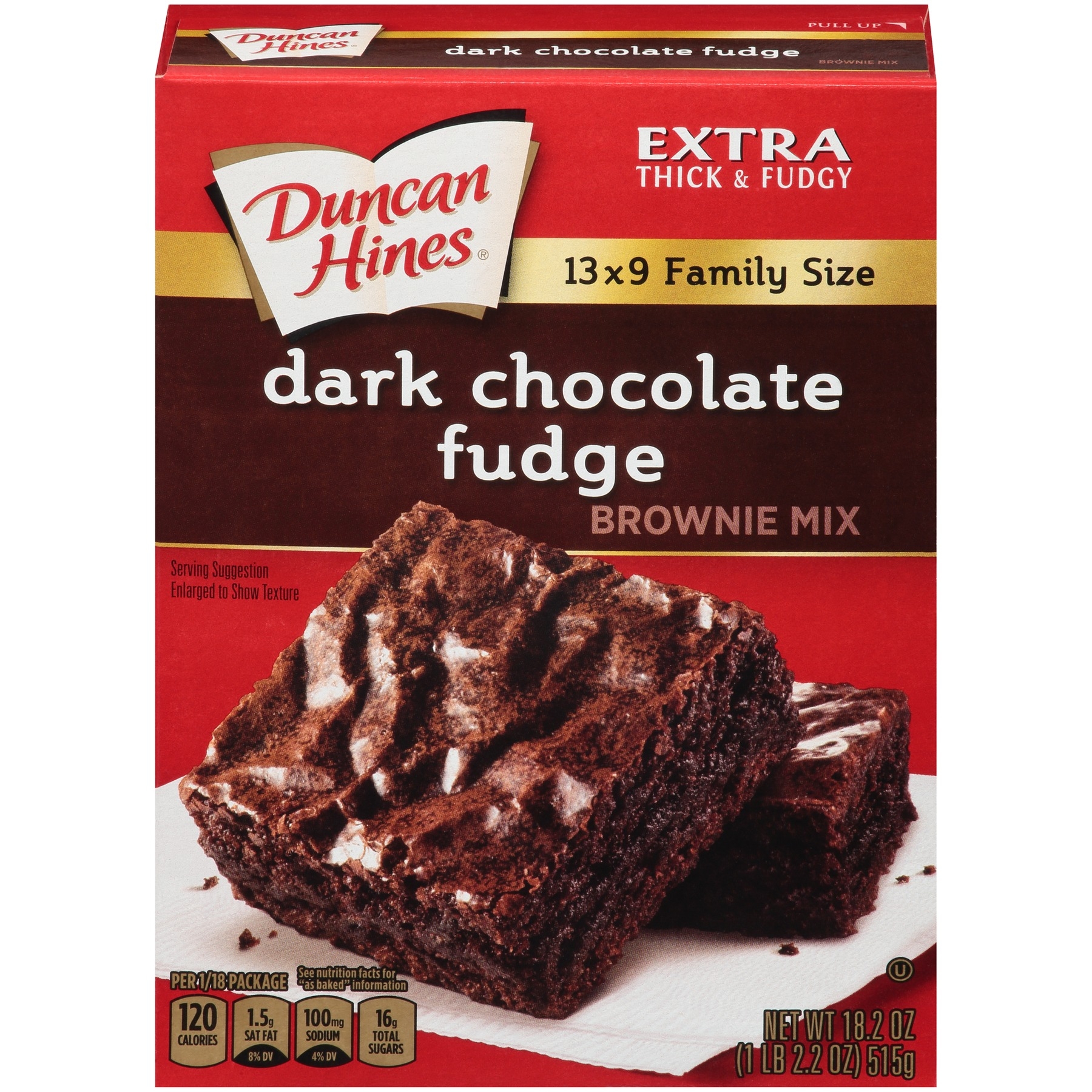Duncan Hines Frosting Dark Chocolate Fudge Brownie, 19.8 Ounce -- 12 Per Case