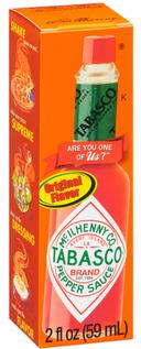 Tabasco Original Flavor Pepper Sauce - Display, 2 Fluid Ounce -- 72 per case